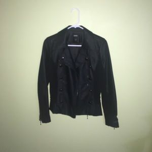 Black leather jacket